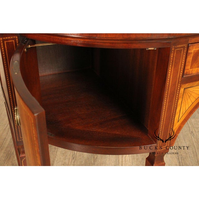 Baker Stately Homes Collection Bowfront Mahogany Sideboard For Sale - Image 11 of 11