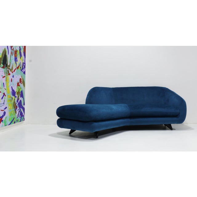 Wood Vladimir Kagan Angle Tangent Chaise Sofa For Sale - Image 7 of 11