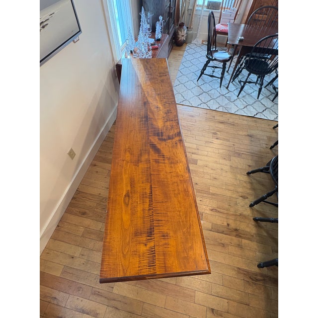 Wood Estate Dr Dimes Custom Tiger Maple Sideboard For Sale - Image 7 of 12