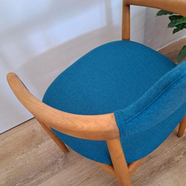 Oak and Wool Armchair, Denmark, 1960s For Sale - Image 4 of 7