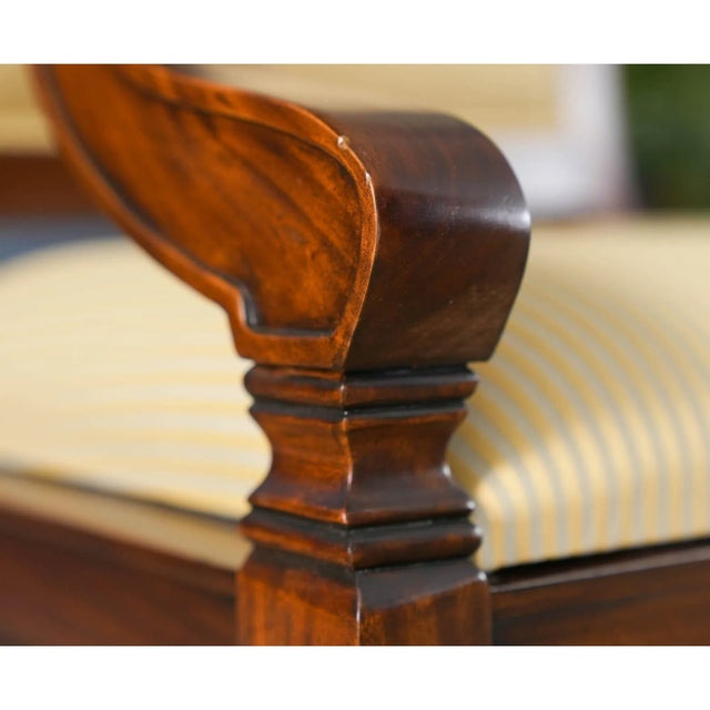 Wood Regency Upholstered Dining Chairs - Set of 10 For Sale - Image 7 of 12