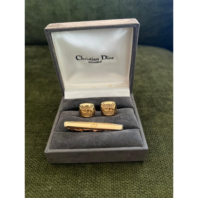 Rare Vintage Christian Dior Gold Plate Cufflinks Circa 1990 In Original Case For Sale - Image 18 of 18