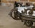 French 19th Century French Iron and Brass Guéridon Table with Quatrefoil Inspired Marble Top For Sale - Image 3 of 12