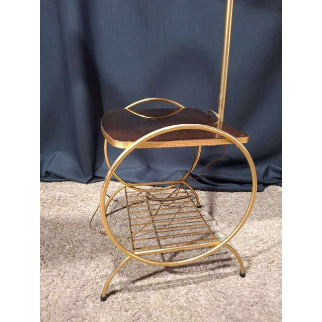Metal Floor Lamp with Reading Light, 1950s For Sale - Image 7 of 10