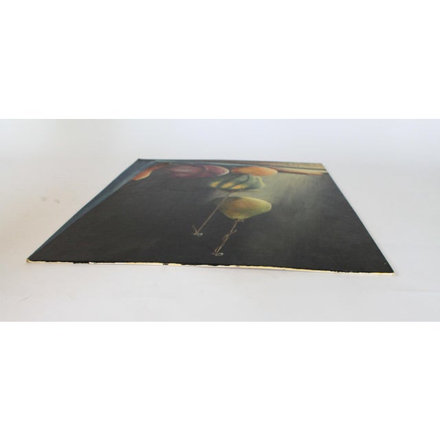 Vintage Unframed Moody Still Life Painting on Board For Sale - Image 12 of 14