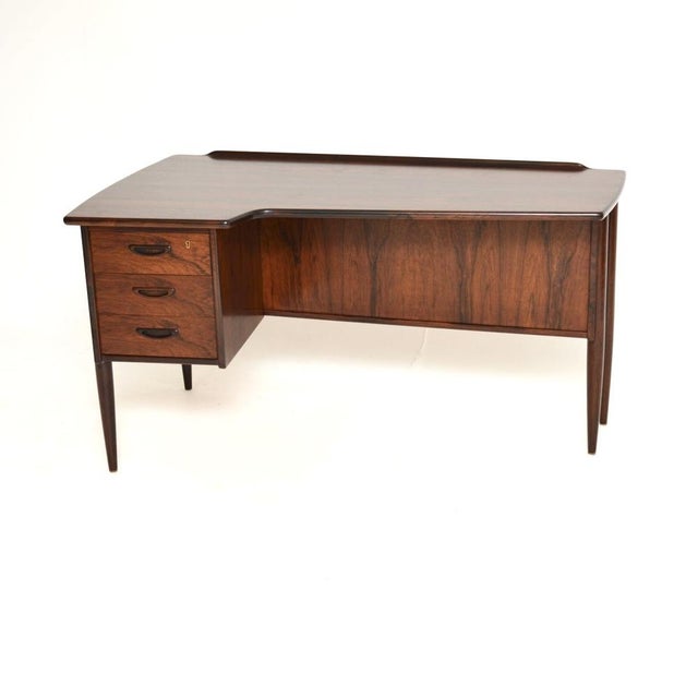 Mid-Century Modern Vintage Swedish Boomerang Desk attributed to Goran Strand for Lelangs Mobelfabrik, 1960s For Sale - Image 3 of 11