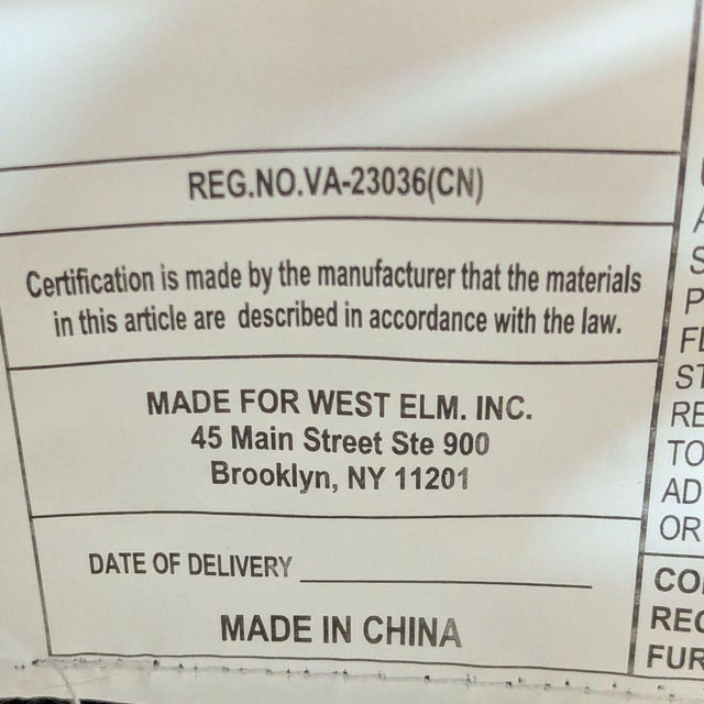 Gray West Elm Axel Gray Leather Reclining Sectional Sofa With Motion Recliner For Sale - Image 8 of 8