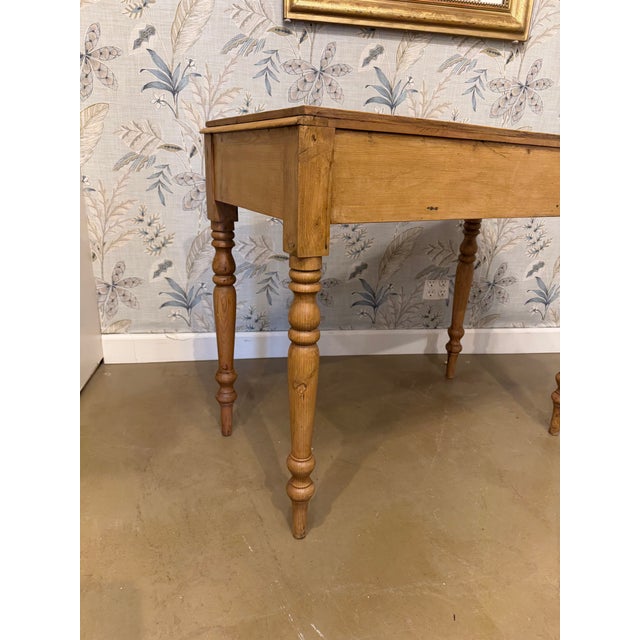 19th Century 19th Century English Pine Table / Desk For Sale - Image 5 of 11
