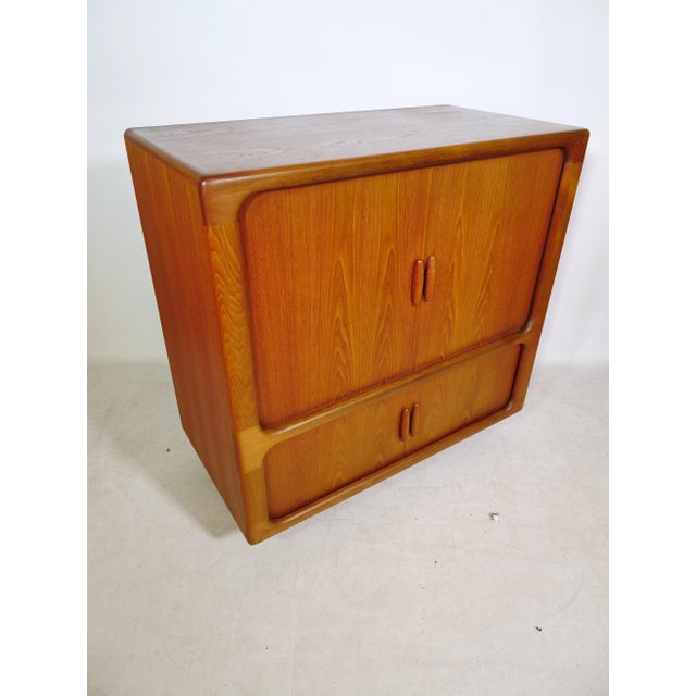 Mid-Century Teak Highboard with Sliding Doors from Dyrlund, 1960s For Sale - Image 9 of 17