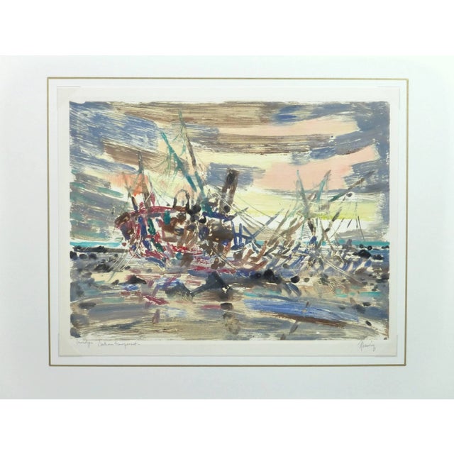 Chauvin, Vintage French Monotype - Bateau Transparent For Sale - Image 4 of 5