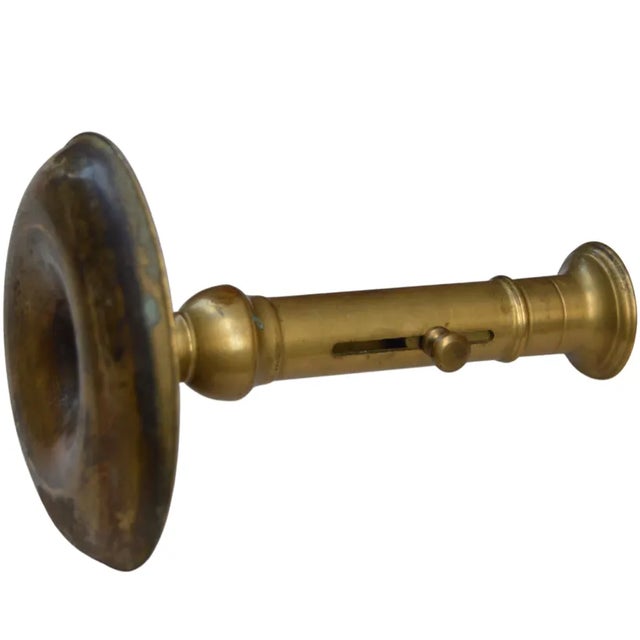 Metal Mid 20th Century Moroccan Hand-Crafted Brass Candleholder For Sale - Image 7 of 8