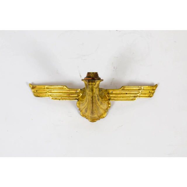 1920s Two Art Deco Gilt Bronze Avian Theater Sconces, Pair For Sale In San Francisco - Image 6 of 11
