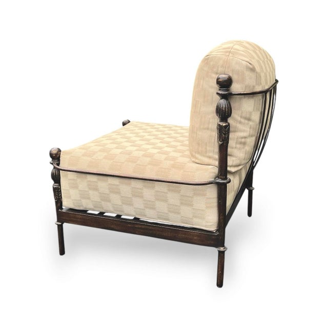 Attributed Michael Taylor Designs Montecito Armless Chair in Bronzed Aluminum For Sale In Chicago - Image 6 of 7