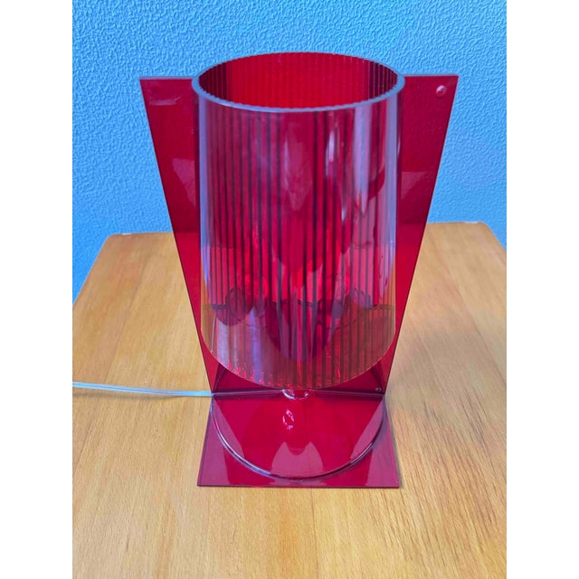 Table Lamp in Red Transparent Polycarbonate by Ferruccio Laviani for Kartell, 2003 For Sale - Image 10 of 16
