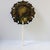 A beautifully detailed mid-19th-century English hand screen or face screen, circa 1850–1870, formed from black lacquered...