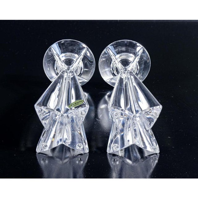 Crystal Table Candlesticks by Le Perle for C&F, Set of 2 For Sale - Image 6 of 14