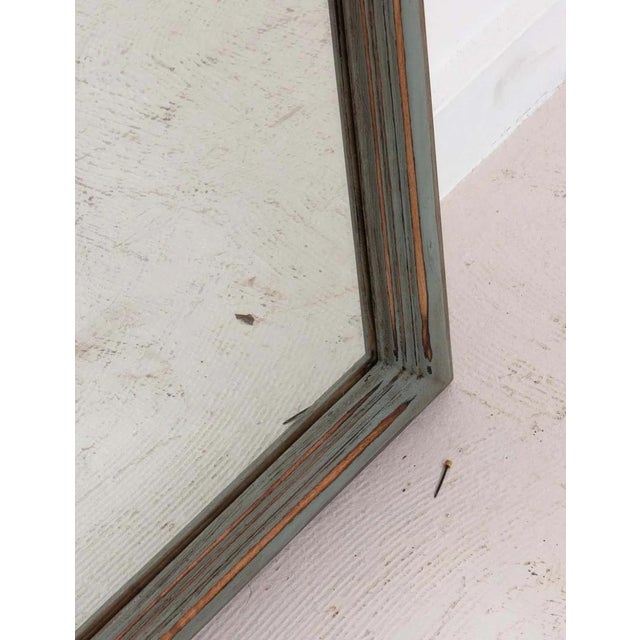 Pair Duck Egg Blue Arch Top Mirrors For Sale - Image 4 of 13