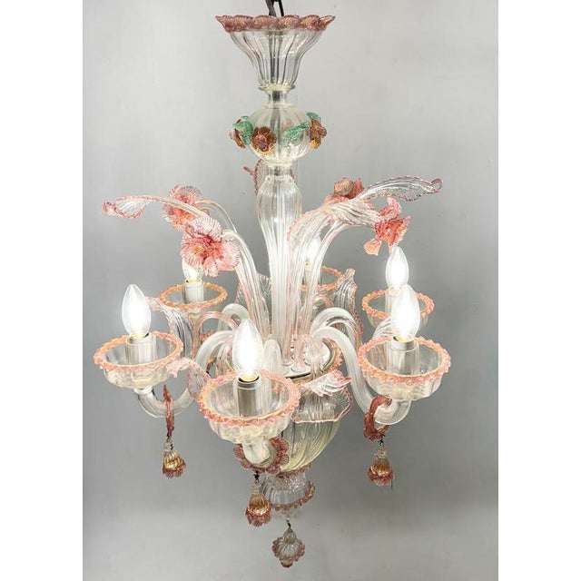 Vintage Chandelier in Murano Glass, 1950s For Sale - Image 4 of 9