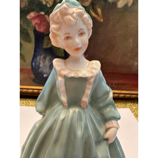 1950s Vintage Royal Worcester “Grandmother Dress” Porcelain Figurine #3081 Designed by F.G.Doughty For Sale - Image 5 of 12