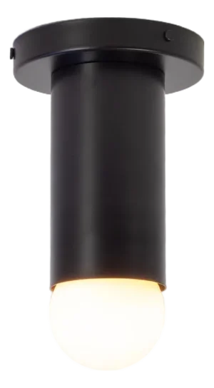 Deep Flush Mount Black, by Research.Lighting, Modern, Minimal