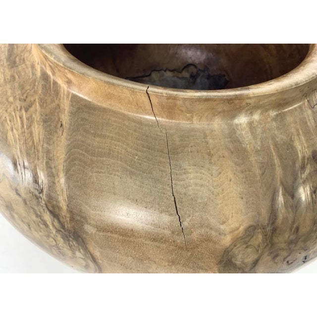 Early 21st Century Terry Harvey Hand-Turned Walnut Vase Signed With Care Cards — Large 11.8" Vessel For Sale - Image 5 of 6