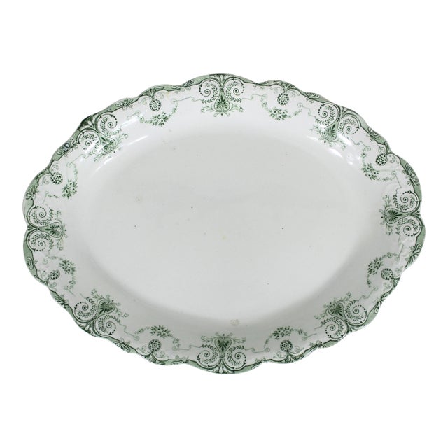 Antique English Ironstone Transferware Platter For Sale