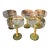 1970s Plastic Margarita Glasses With Bamboo Stems- Set of 5 For Sale