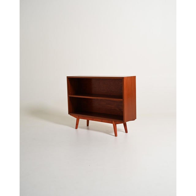 Scandinavian Bookcase with Open Mahogany Shelves, 1960s For Sale - Image 3 of 9