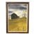 Original G. Bell Country Farm Landscape Oil Painting, "Barn on a Hill" in Wood Frame Circa 1992 For Sale
