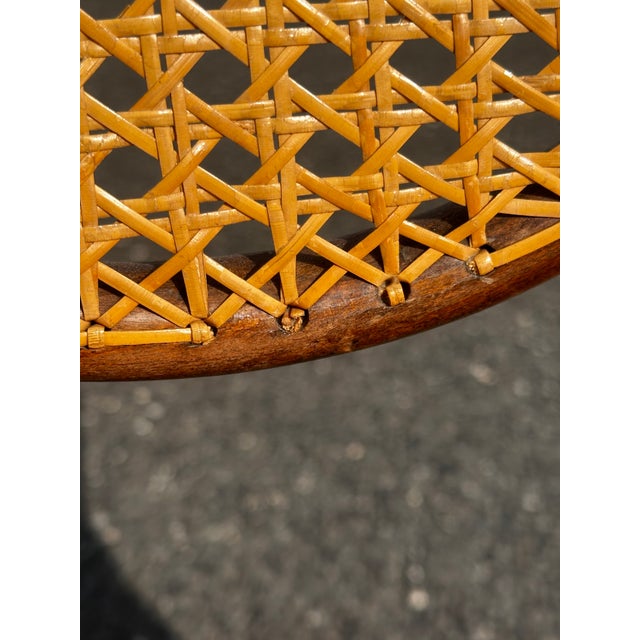1950s Radomsko Cane Back Bentwood Dining Arm Chairs Set of Four For Sale In New York - Image 6 of 12