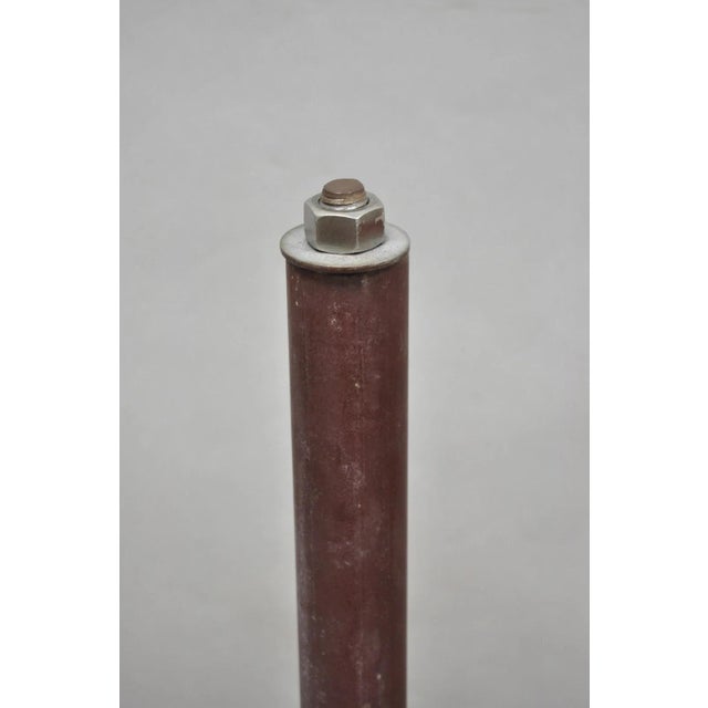 Vintage French Regency Style Mahogany & Gold Gilt Plume Table Pedestal Base (A) For Sale - Image 15 of 16