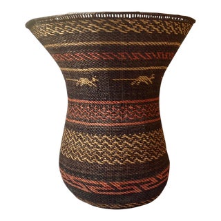 1990s Yekuana Indians of Venezuela Woven Basket For Sale