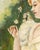 American Woman With Flowers Oil on Canvas, C. 1900 For Sale - Image 4 of 6