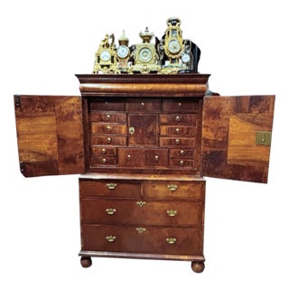 William & Mary Cabinet in Walnut For Sale
