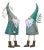 Iron Metal Standing Garden Gnome with Flower (Set of 2) For Sale