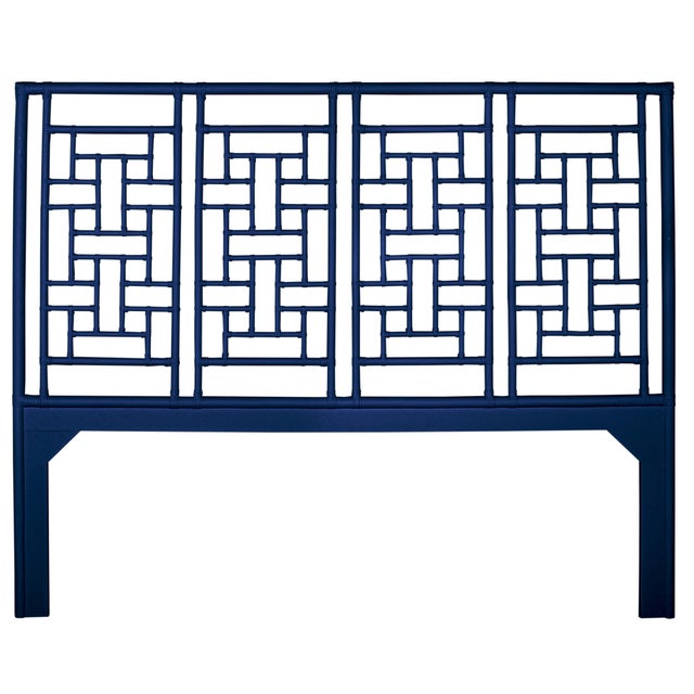 Coastal Ohana Platform Bed King, Navy Blue For Sale - Image 3 of 7