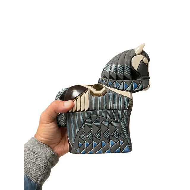 Mid-Century Modern Ceramic Horse attributed to Vallauris, 1970s For Sale - Image 3 of 11