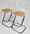This is a set of Luigi Bardini mid-century Lucite and chrome bar stools for Hills Manufacturing. Perfect for a kitchen...
