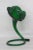 Glass Murano Style Emerald Green Art Glass Flower Twisted Stem Bud Vase For Sale - Image 7 of 12