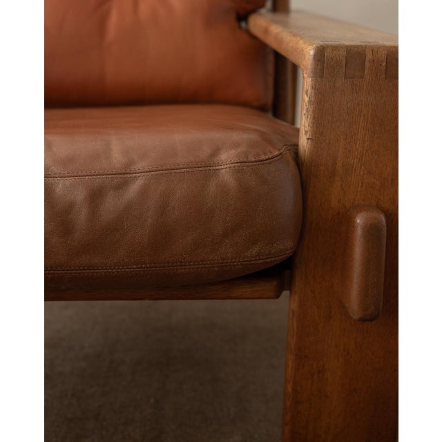 Vintage Bonanza Lounge Chair in Finnish Oak & Cognac Leather by Esko Pajamies for Asko, 1960s For Sale - Image 16 of 18