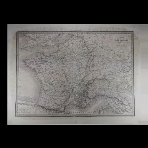 Antique Map of Europe Under the Gauls, Mainly France, Belgium, and Switzerland) For Sale - Image 3 of 3