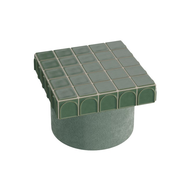 Forest Green Enigma Side Table Handmade by Malabar For Sale - Image 8 of 8