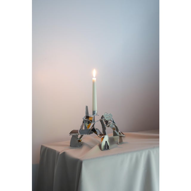 Looking Up in the Attic Candleholder in Glass by Vincent Decat For Sale - Image 4 of 8