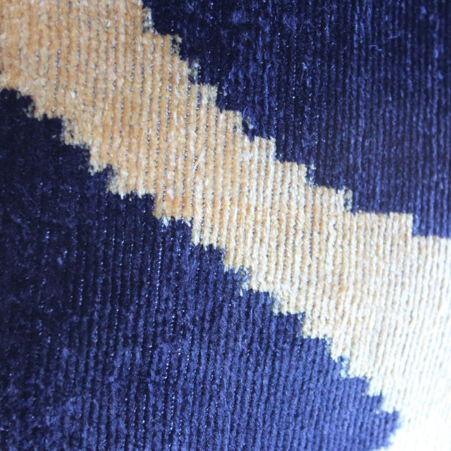 Contemporary Contemporary Velvet Ikat Pillow For Sale - Image 3 of 11