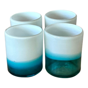 Vintage Boho Two Tone Glasses - Set of 4
