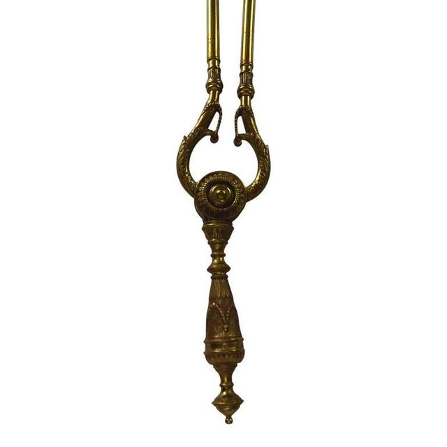 Neoclassical Brass Fireplace Tool Set C1920 For Sale - Image 17 of 17