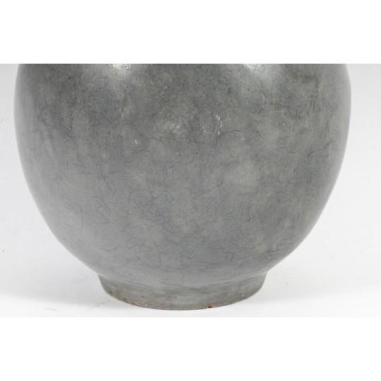 Mid 20th Century 12.5" Redware Pottery Gray Vase For Sale - Image 5 of 6