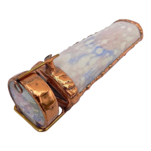 Rare Windseye Studio Slag Glass & Copper Kaleidoscope Doug Johnson