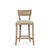 The Carvell Cane Back Counter Stool from Zentique pairs the collection's klismos-inspired silhouette with a woven cane...