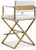 Director White Vegan Leather & Gold Steel Counter Stool For Sale - Image 4 of 10
